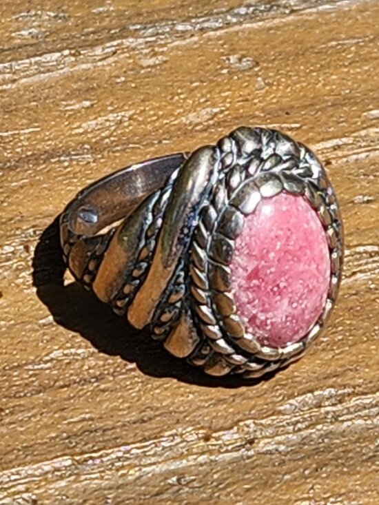 Carolyn Pollack Jewelry - Carolyn Pollack Sterling Silver PINK RHODOCHROSITE STONE RING, size 8